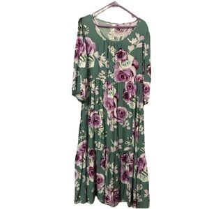 Joyous floral boutique fit and flare dress